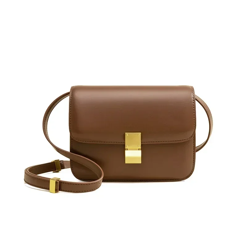 Image of Hochwertige Taschen für Frauen, 2023, Trend, Mode, Luxus-Designer-Umhängetasche, neu in Metallschnalle, Leder, exquisite Umhängetaschen