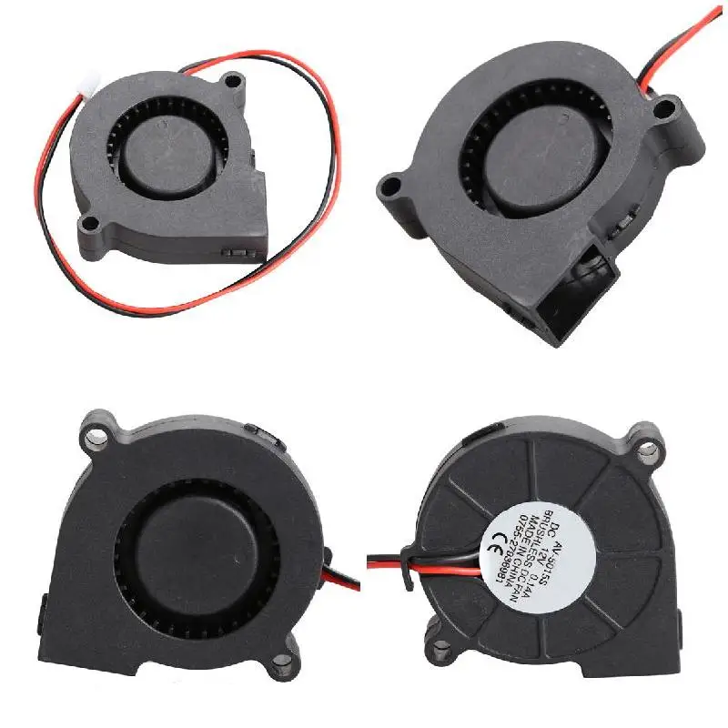 Brushless DC Ventilador Blower, Ventilador Ultra Silencioso, 2 Fios, 5015S, 12V, 0.14A, 50x15mm