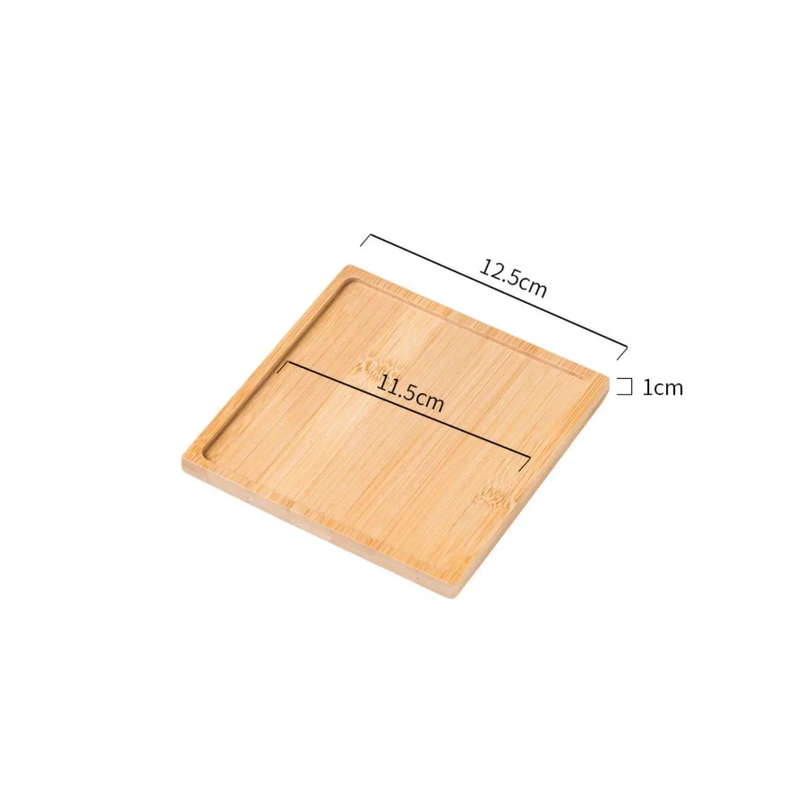 Industrial Tray Bamboo Wooden Plant Saucer Geometric Base Waterproof Coaster for Indoor Plant Pot Cover Upgrade