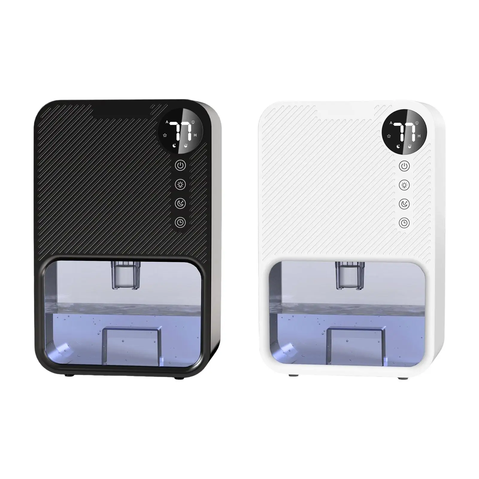 Deumidificatore domestico Serbatoio dell'acqua da 2,6-4 litri Trasparente Livello dell'acqua visibile di grande capacità per camper Bagno Camera da letto Cucina Seminterrato