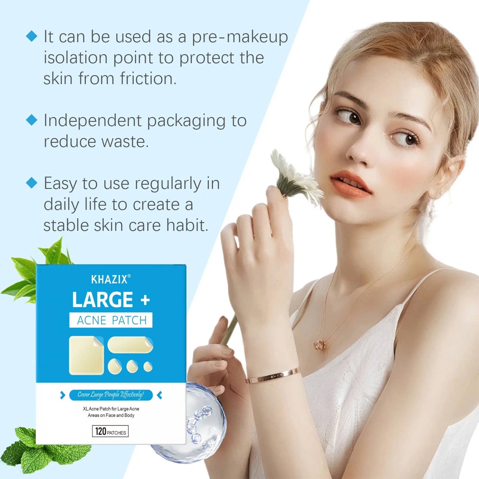 120 PCS Hydrocolloid pimple patches - Absorb Pus & Oil, Reduce Redness, Invisible Fit for All-Day Wear .