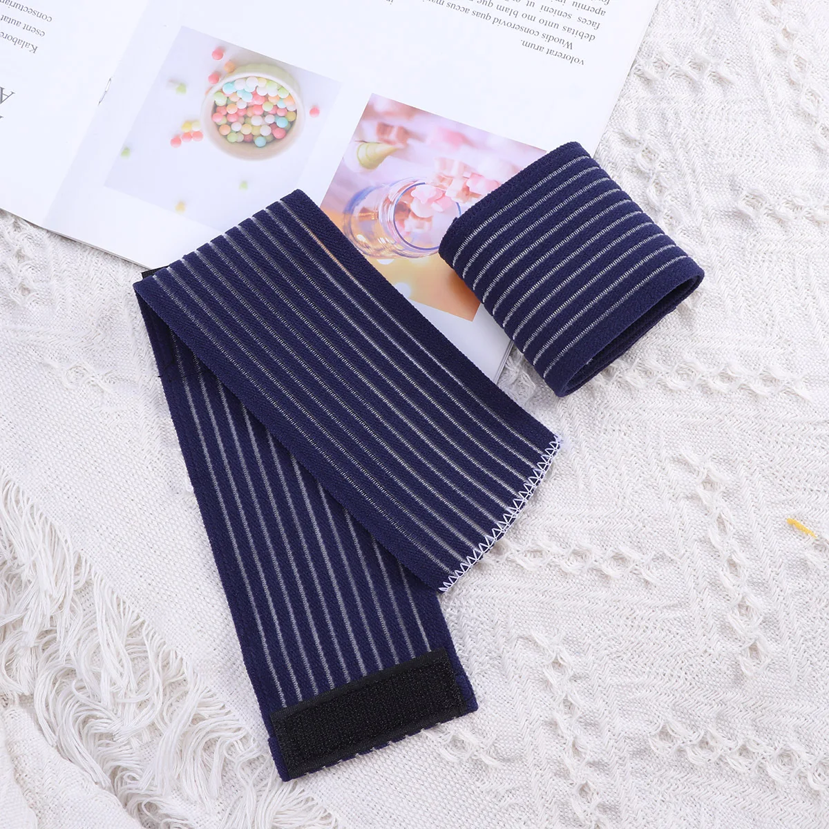 1 زوج حامي المعصم ضمادة مرنة قابل للتعديل الأزرق الساعد مبطن دعم لتخفيف آلام النفق الرسغي آلام المعصم التهاب الأوتار #5