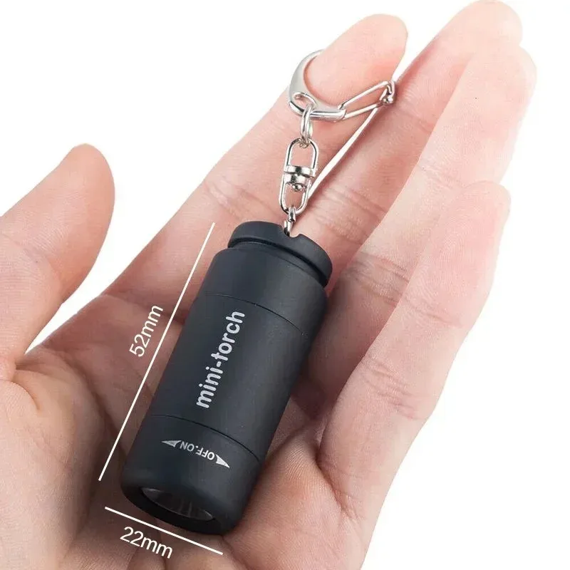Pocket Keychain Flashlight Waterproof Outdoor Hiking Camping Mini FlashlightUSB Rechargeable LED Multifunctional Strong Light view 6