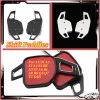 Aluminum Car Steering Wheel Extension Shift Paddles for AUDI A3 S3 A4 S4 B8 A5 S5 A6 S6 A8 R8 Q5 Q7 TT DSG Interior Accessories