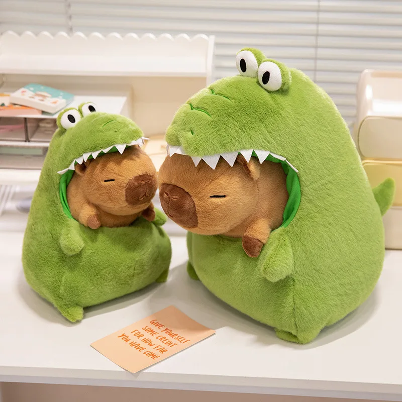 

New Crocodile Capibala Plush Toy Simulation Capybara Anime Fluffty Toy Cute Animals Stuffed Pillow Doll Kids Birthday Gifts Toy