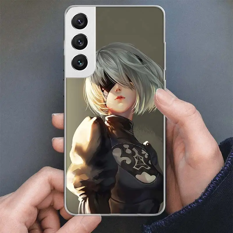 2B Nier Automata Anime Phone Case For Samsung Galaxy S24 S23 S22 S21 Ultra S20 FE S10 Plus S10E S9 S8 + Soft Cover Shell