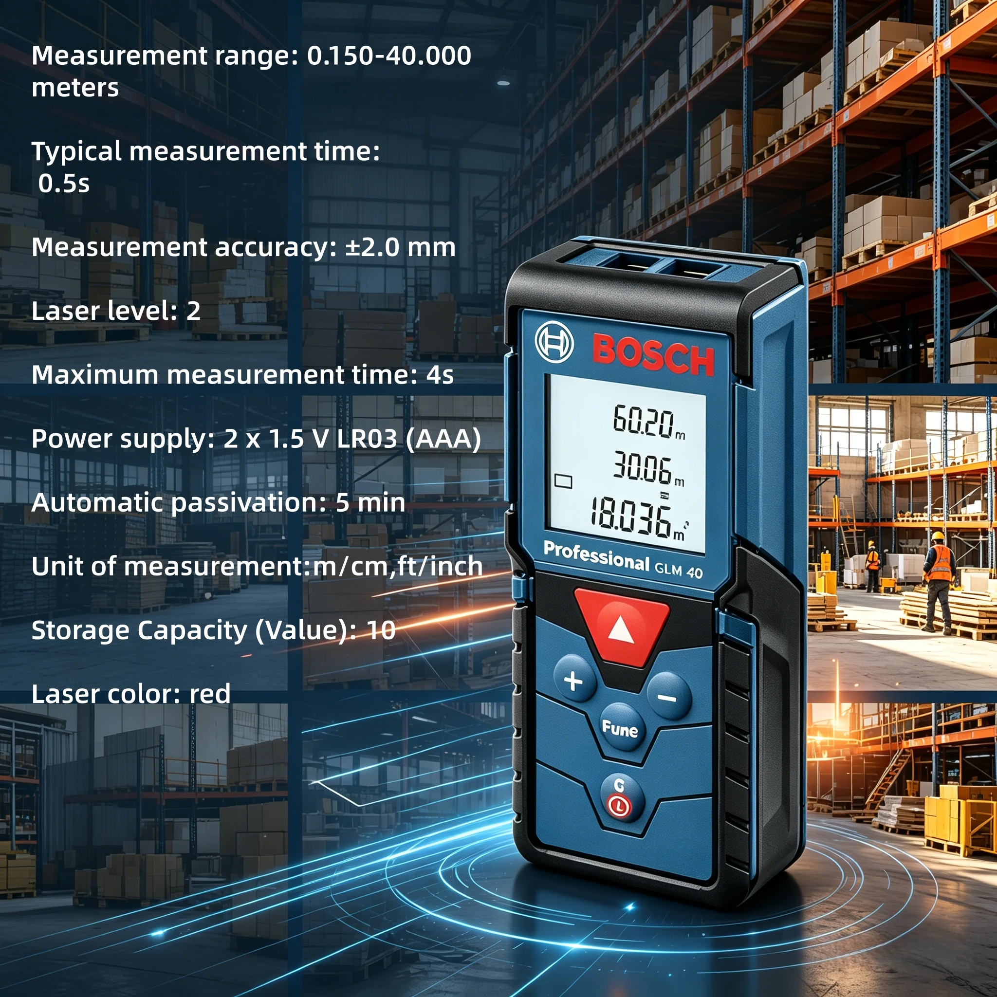เครื่องวัดระยะด้วยเลเซอร์ BOSC - Laser Distance Measure บทวิจารณ์และราคา