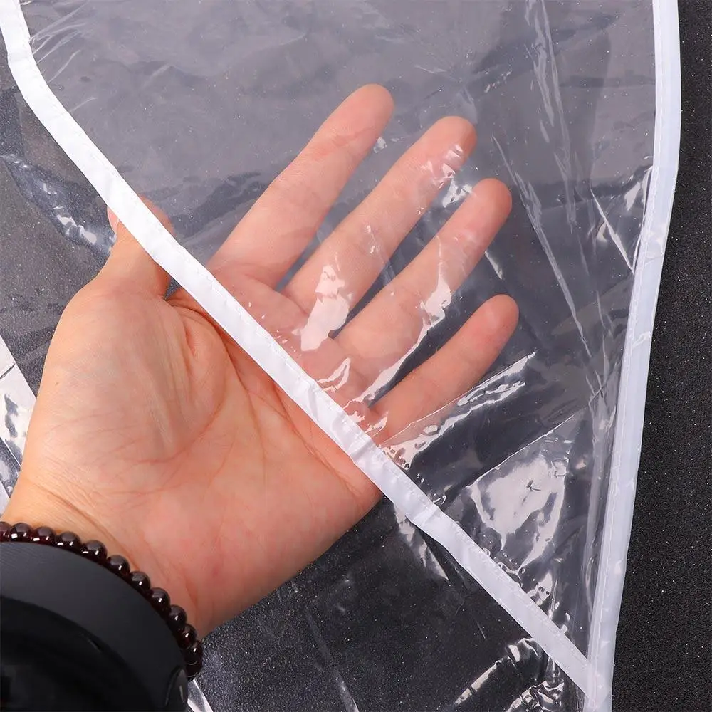 Wasserdichte Kappe Wind Transparent Hut Motorhaube Haar Kapuze