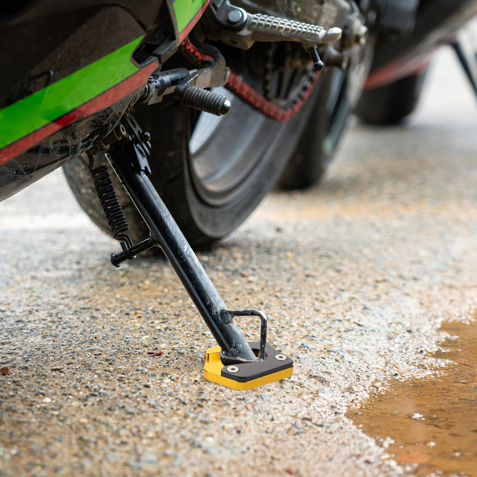 

Motorbike Kickstand Extension Pad Side Plates Accessory Motorcycle Foot Anti Slip Aluminum Alloy