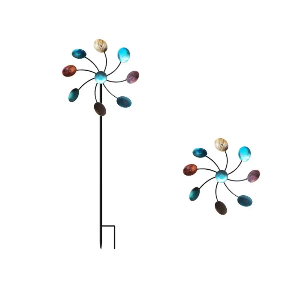 

Garden Decorative Pile Metal Wind Rotator Rotating Detachable Wind Gyro Creative Iron Art Gardening Plug Courtyard