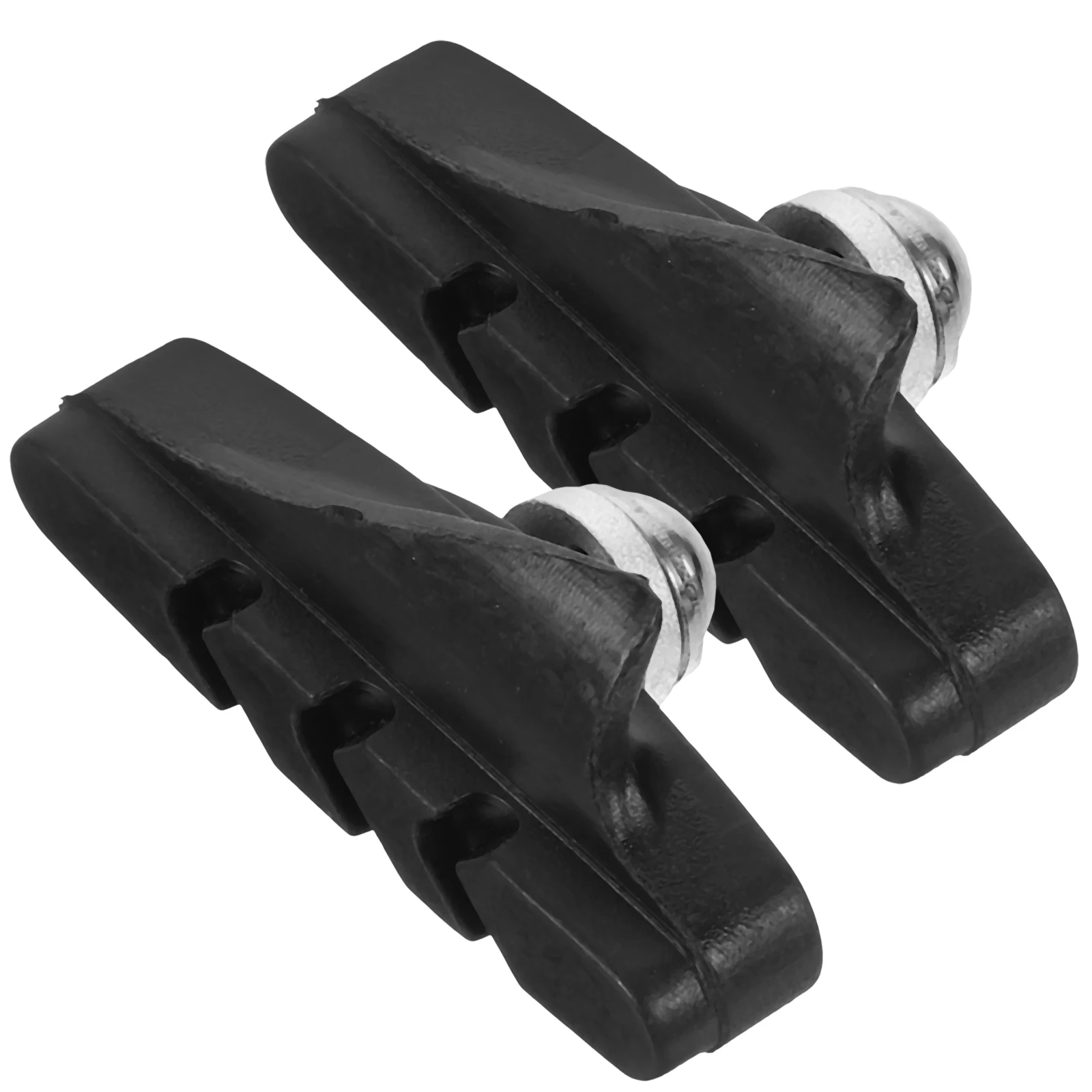 

2Pcs Road Bike Brake Pads Rubber Blocks Anti-Squeal V-Shaped Groove Design for Improved Braking Performance