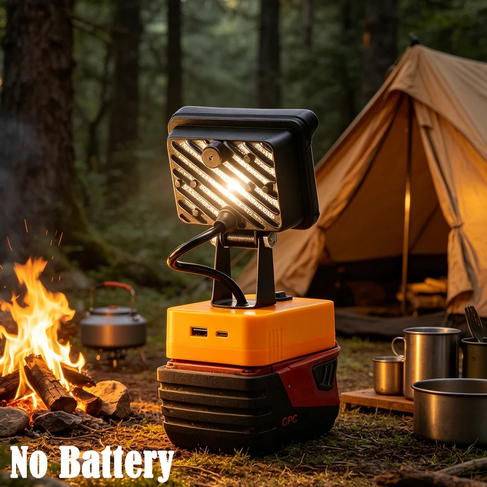 

LED Work Light for Hilti B22 22V CPC Series Lithium Battery with 2800 Lumens and USB Emergency Lights Output (No Battery)
