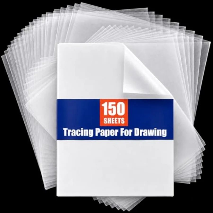 150PCS Transfer Tracing Paper - Translucent Trace Paper for Drawing Use with Tracing Paper, Transparent Paper for Pencil, Ink,