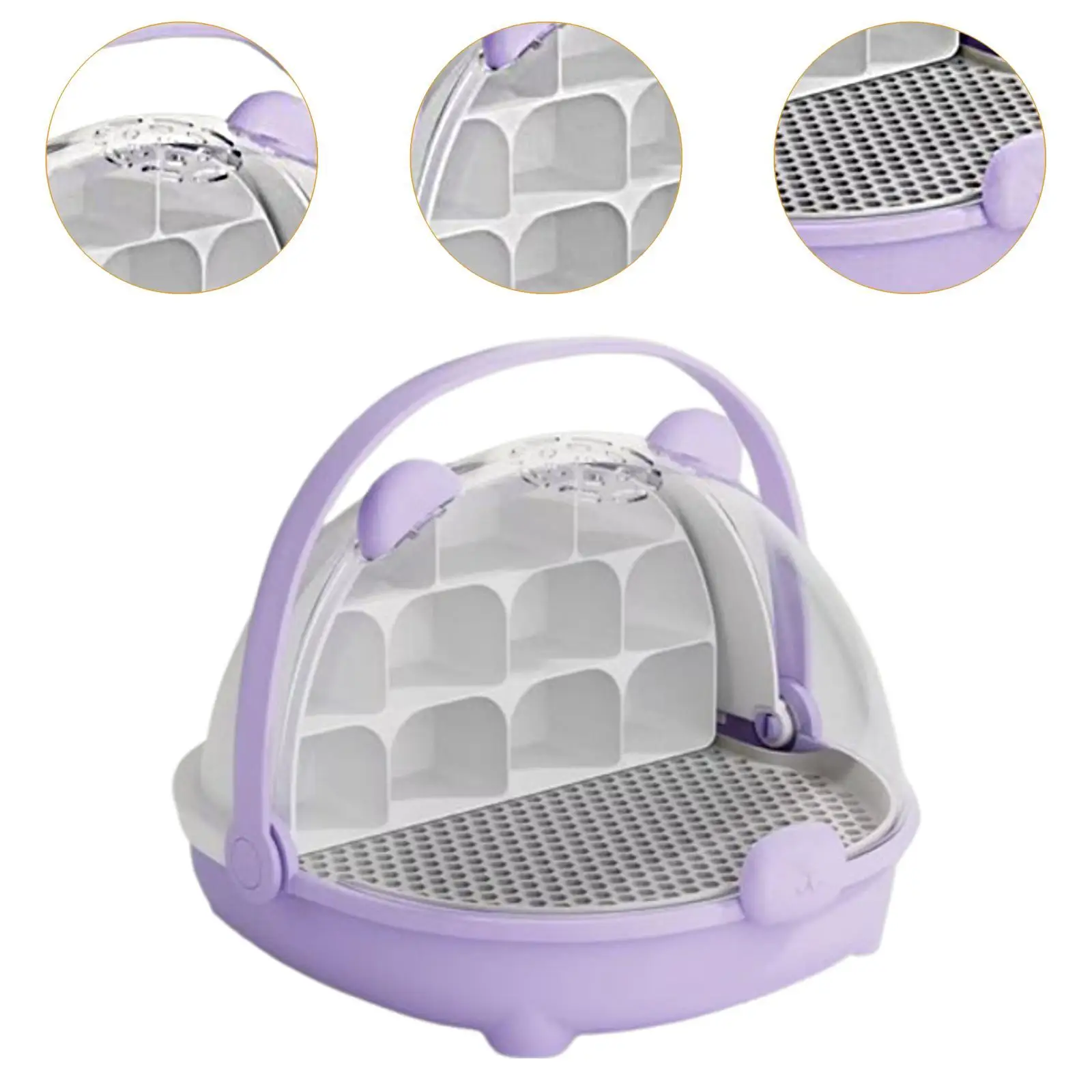 Silkworm Breeding Tray Portable Feeding Cage Glass Observation Box for Silk Worms Grow and Outdoor Transport