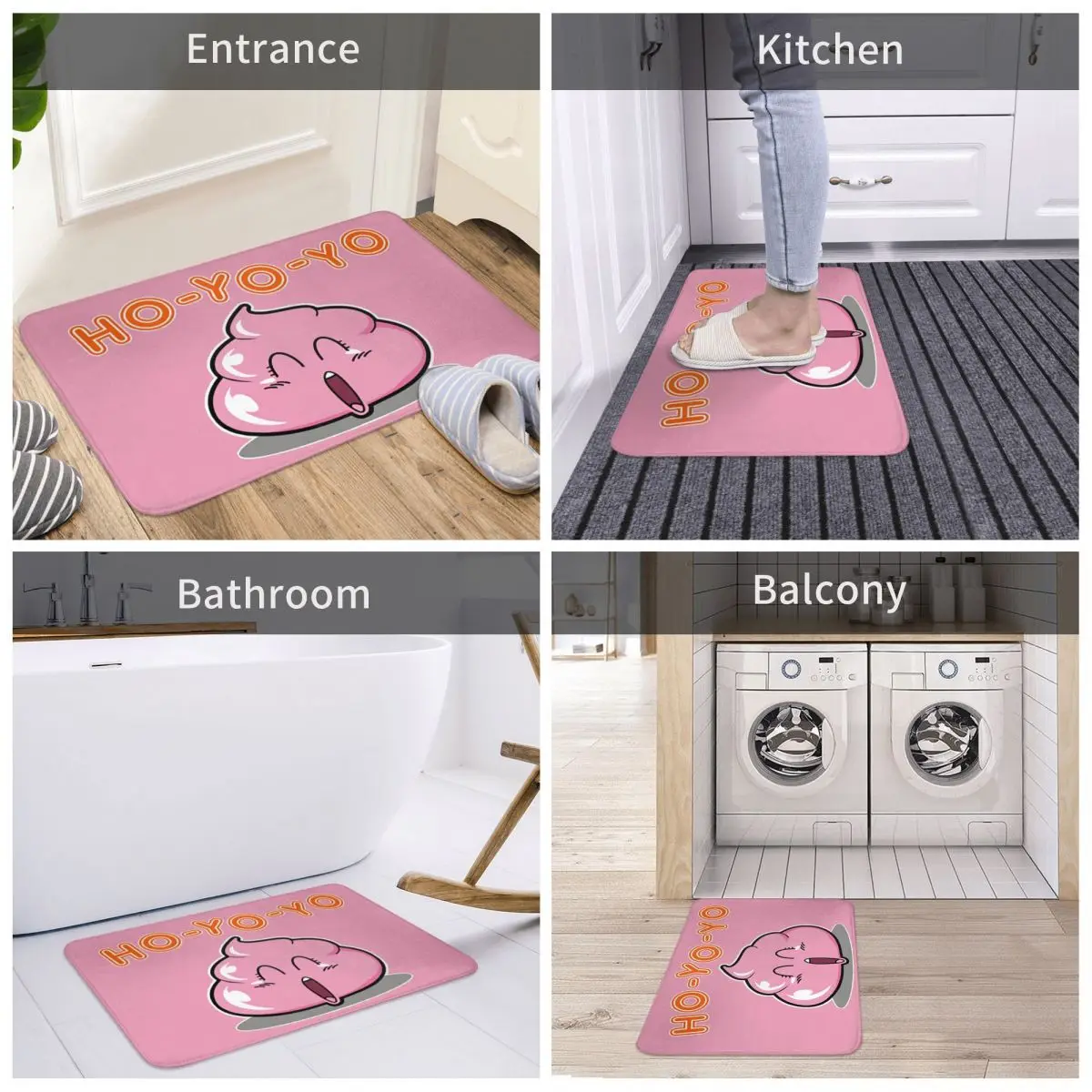 Dr Slump Non-slip Doormat Pinky Poop Bath Kitchen Mat Welcome Carpet Flannel Modern Decor