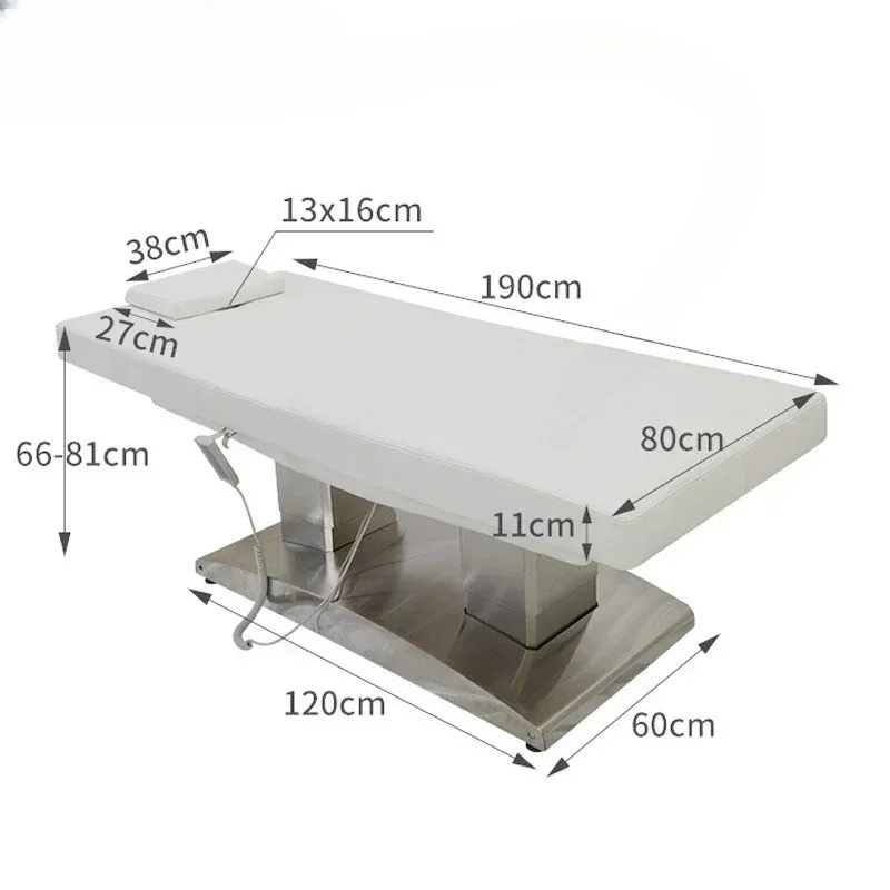 Modern White Salon Furniture Electric Cosmetic Beauty Spa Massage Table Lash Bed Facial Bed For Salon