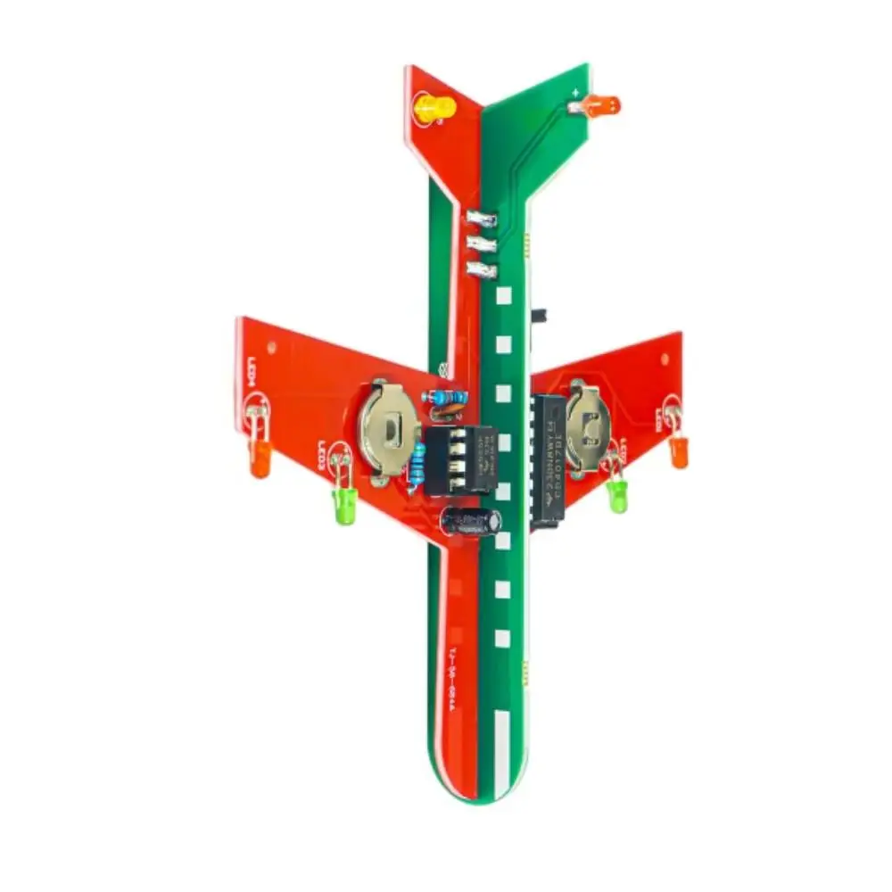 3 Color LED Flashing Lights Airplane Soldering Project Kit Learning Soldering DIY Airplane Kit For Student Soldering Practice