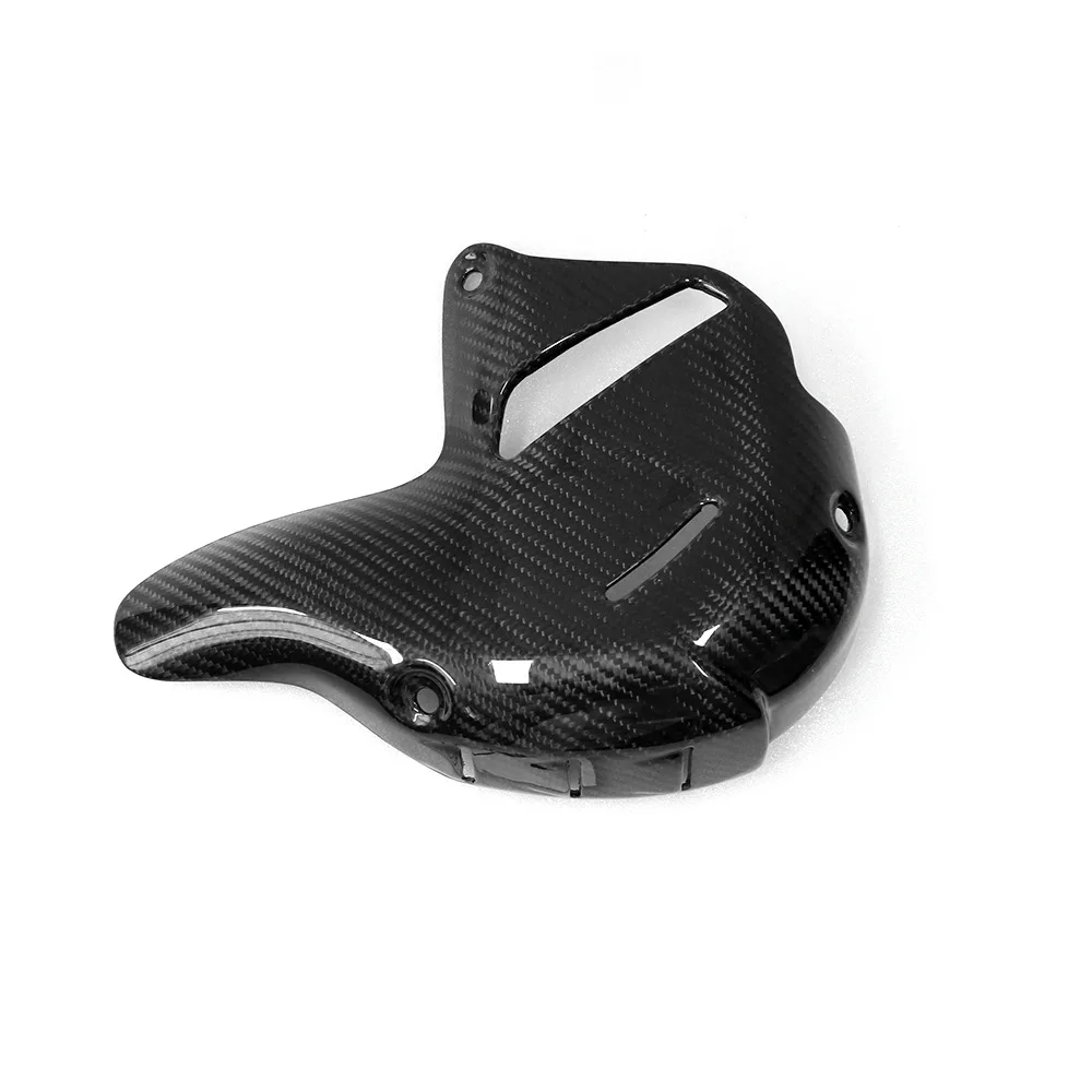 ドゥカティパニガーレ V4 V4S V4R オートバイ修正用カーボンファイバースプロケットカバーヒートシールド保護カバー 2018 +