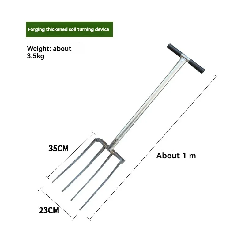 Upgrade Garden Soil Turners Soil Rake Farm Tools Fork Flowers and Vegetables Soil Turners for Household Use