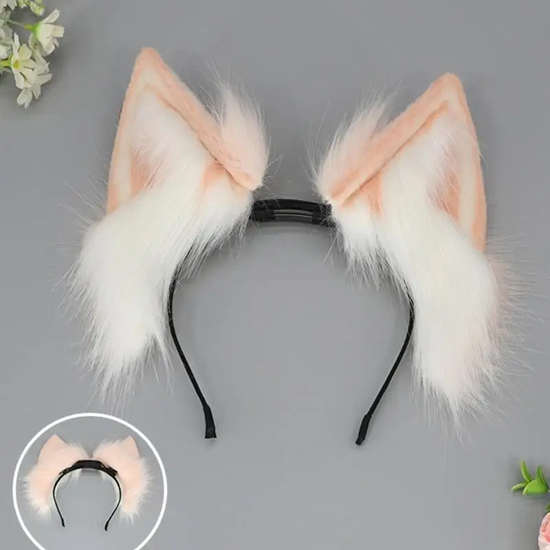 270D Girls Anime Headband Plush Ore a orecchie ricaricabile per capelli ricaricabile costume da festa del costume Women