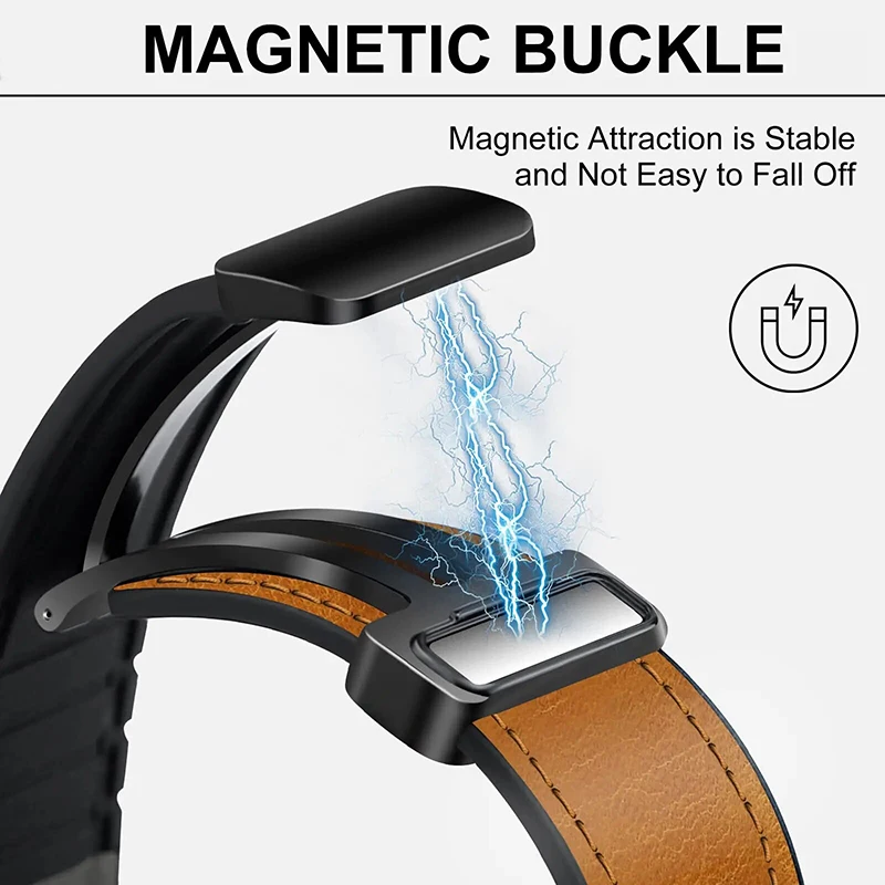 Lederarmband für Apple Watch 11 10 Ultra 9 Band 46mm 49mm 42mm 44mm 45mm 40/41mm Armband Herren Silikon iWatch Series 9 8 7 SE 6 – Detail 5