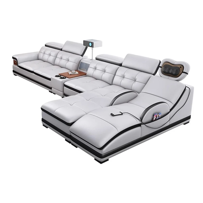 Luxury Modern Electric Massage Sofa Set Furniture Leather Recliner Living Room Sofa Set Furniture