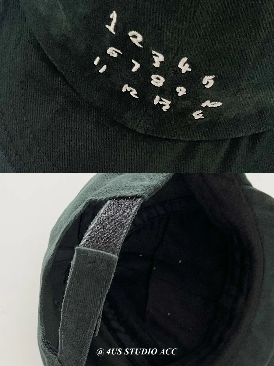 Short Brim Baseball Cap Female Street Tide Brand Soft Brim Number Embroidered Sun Hat Korean Peaked Cap Male