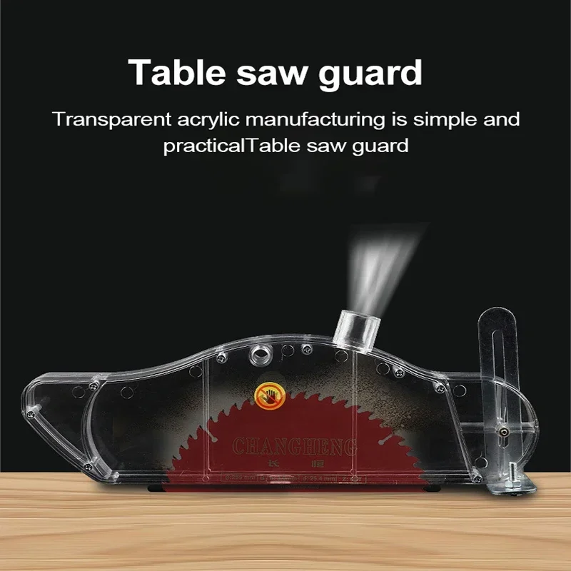 

Table Saw Protective Cover Woodworking Wood Router Safety Shell Anti-Dust Transparent Cover Universal Stand with Dispensing Tool