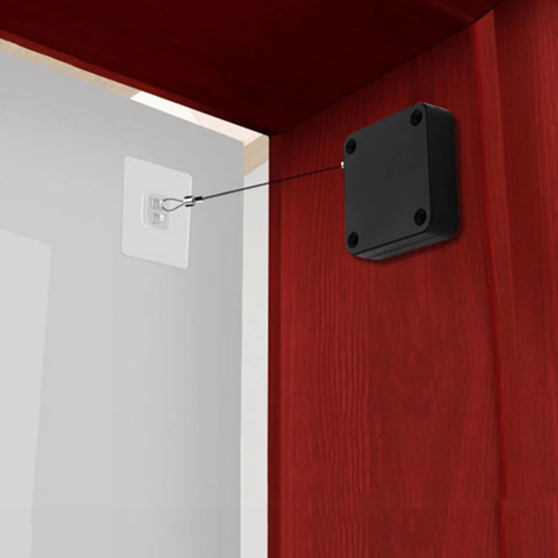 Automatic Sensor Door Closer Punch-Free Adjustable Surface Door Stopper Bracket for Home Automatically Doors Close 2 Generation
