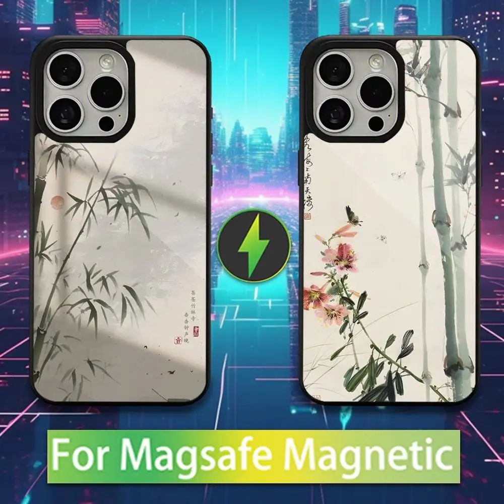 

Painting Flower Art Tree Phone Case For iPhone 16,15,17,14,13,12,11,Pro,Max,Plus,Mini,Magsafe,Magnetic Wireless Charging Case