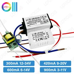 5W 6W 7W 8W 9W 10W LED Driver 250mA 300mA 420mA 600mA 900mA 12-34V 6-20V 6-14V 3-11V Power Supply Adapter Lighting Transformers