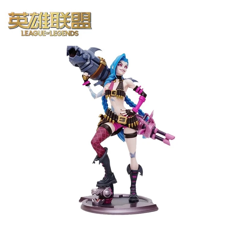 League Of Legends Anime Figure Ekko Jinx Figurine Vi Lucian Figure Statue Decoration Ornament Customized Products Christmas Toy