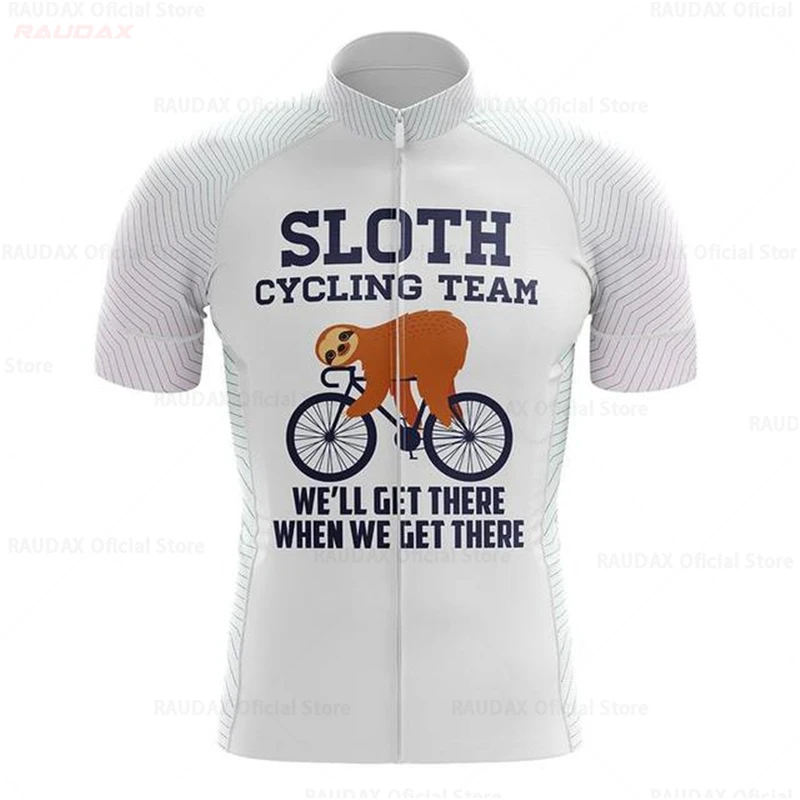 Cycling Jerseys Man 2022 Funny Sloth Team Summer Short Sleeve Bike Jersey Maillot Ropa Ciclismo Road Bike Riding Cycling Shirts