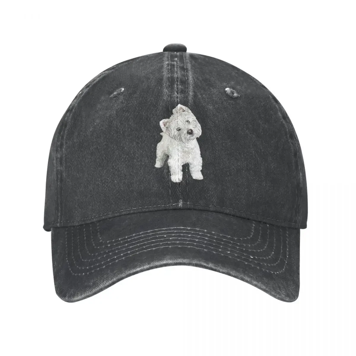 West Highland DeniinBaseball Cap Terrier Cutie Unisex Print Hip Hop Hats Summer Vintage Sport Dropshipping Baseball Caps