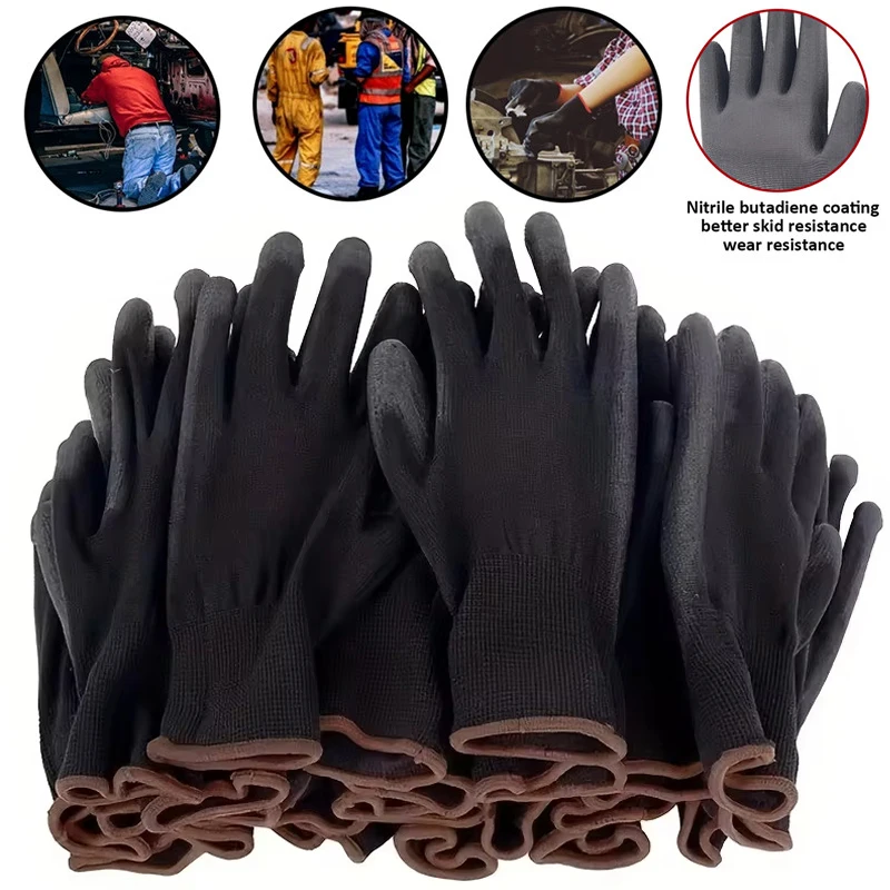 10 pair Electric Shock Anti-Slip Safety Protective Gloves PU Electrician Work Anti-static Gloves ESD Protective Tools Insulation