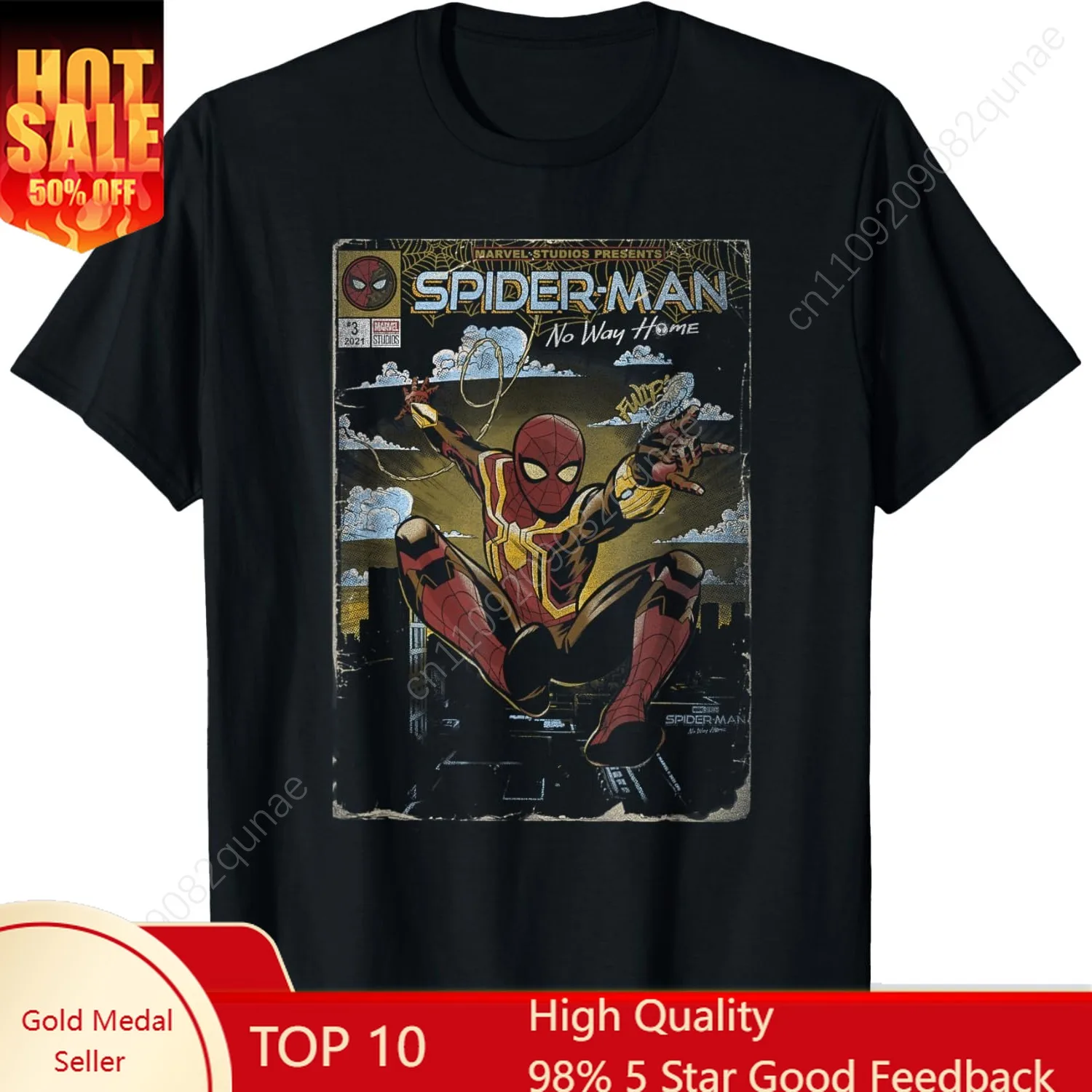 

Marvel Spider-Man No Way Home Comic Cover Unisex T-Shirt