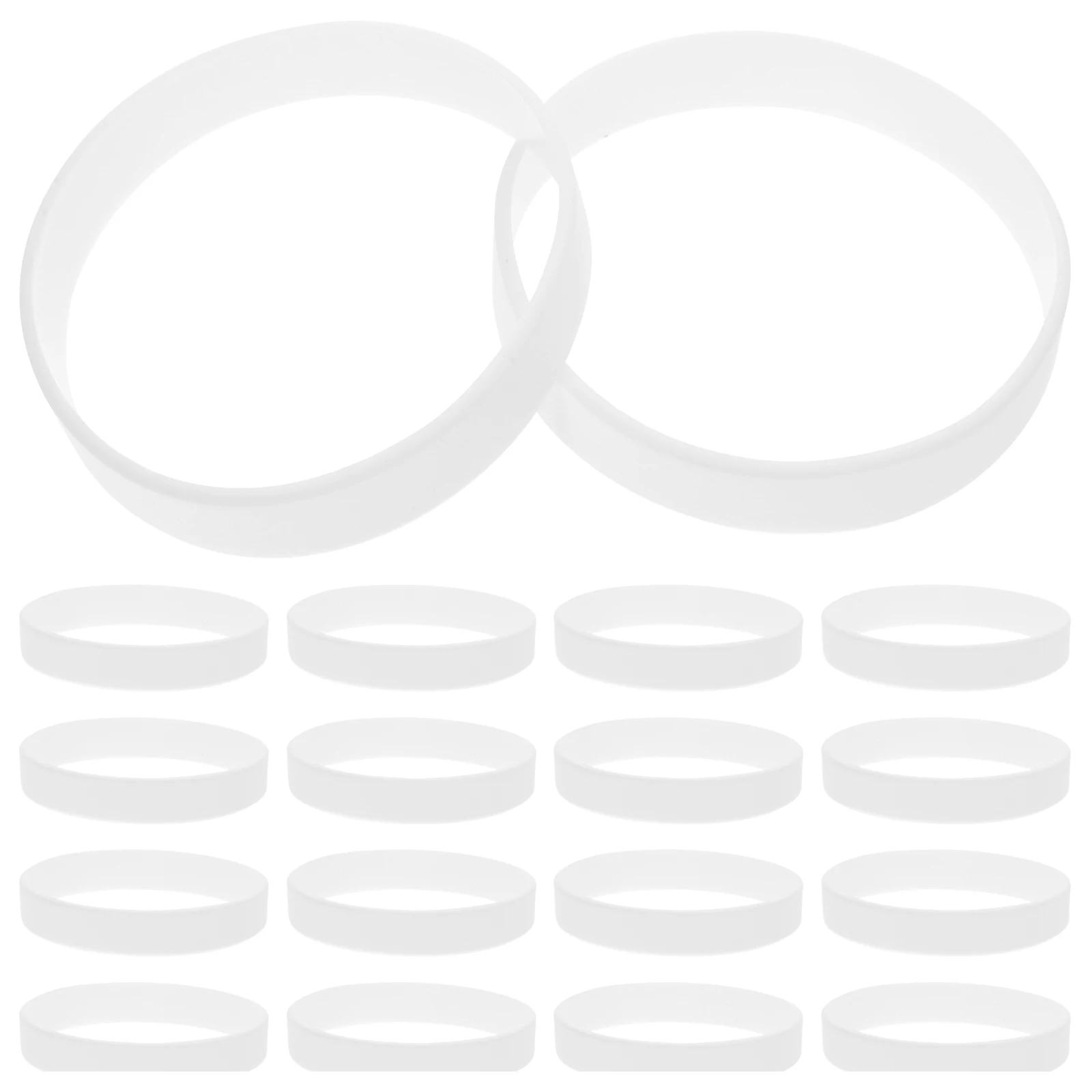 

50pcs Silicone Bracelets Bulk Decorative Straps Stretchable Wristbands for Party Music Silicone Wrist Bands Festival Gifts