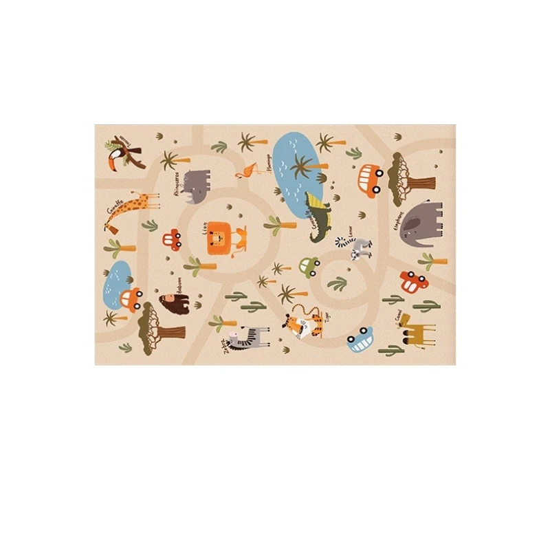 

Africa Adventures Removable Machine Washed Carpet Children's Room Bedroom 2025 New