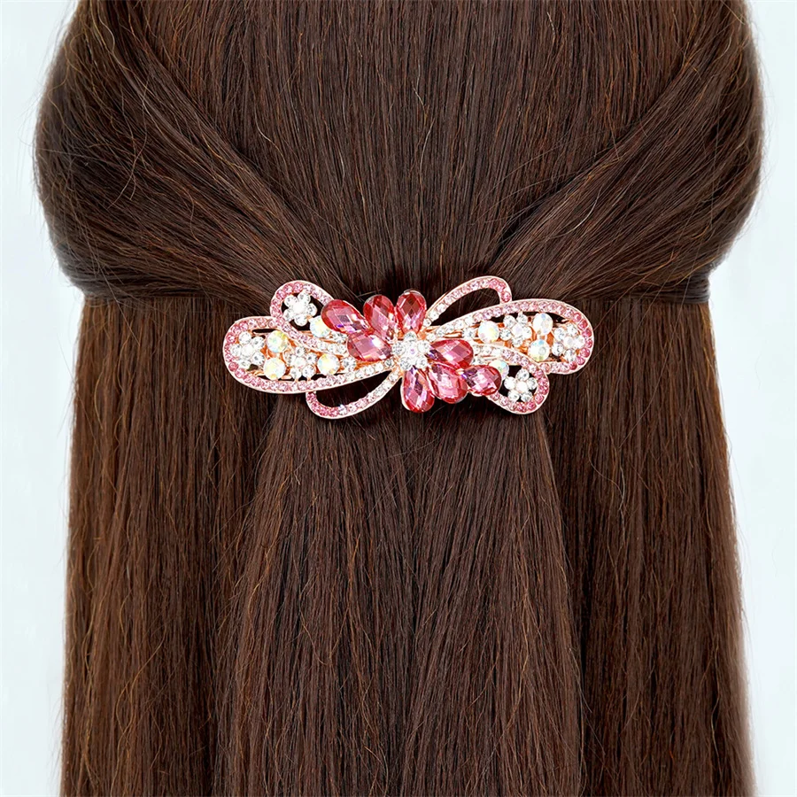 

Beautiful ladies fashion hair clip creative bride leaf crystal alloy rhinestone hair clip headband Korean hair accessories