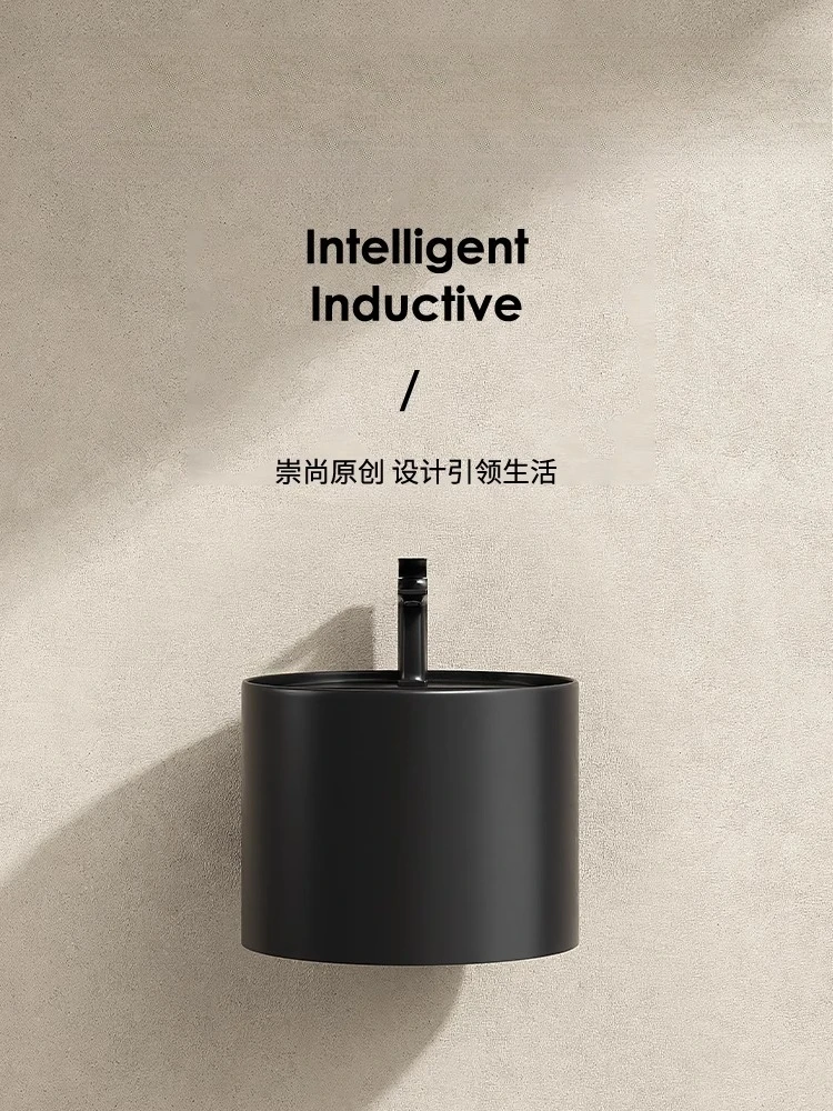 حوض غسيل سيراميك مثبت على الحائط، حوض معلق متكامل، شقة صغيرة مثبتة على الحائط، شرفة إبداعية