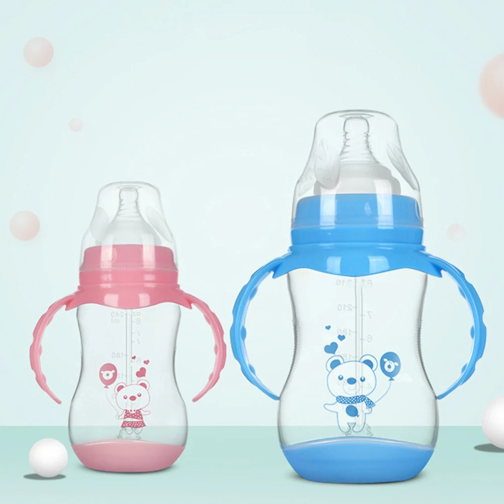 

Temperature Sensitive Color Changing Baby Milk Bottles 240ml PP Design Portable Kids Cup Toddler Water Bottle