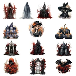 Halloween Iron on Transfers for T-Shirts Heat Transfer Vinyl Movie Patches Sticker Ghost Iron on Decals Clothes DIY New