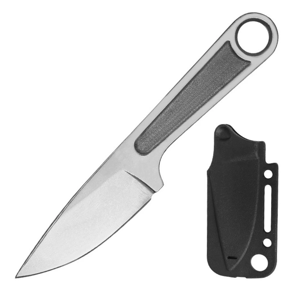 1119 Halsmesser mit feststehender Klinge, Vollstahlklinge mit Kydex-Scheide, tragbares Outdoor-EDC-Dschungel-Jagd-Taschen- und Allzweckmesser