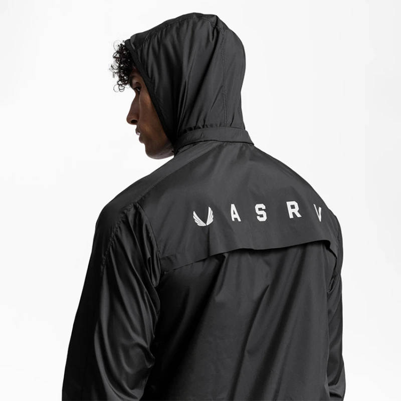 

Men's Windproof Hooded Training Jacket Gym Sports Running Reflective Zipper Elastic Streetwear Oversized Fitness Sportswear