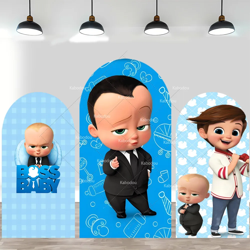The Boss Baby Custom Arch Cover Girl Boss Baby Templeton family Arch Backdrop Boy Birthday Newborn Baby Shower Decor Spandex view 2
