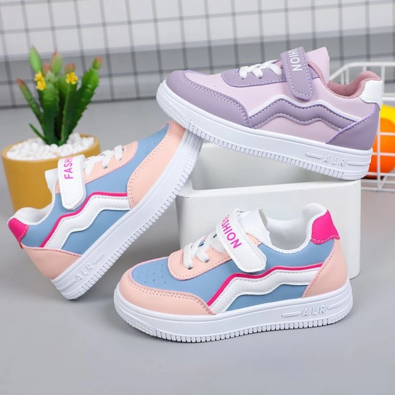 

Fashion Plus Size Kids Shoes 2025 Spring New Girls' Sneakers Simple Versatile Child Casual Shoes Anti Slip Girls Flat Shoe Tenis