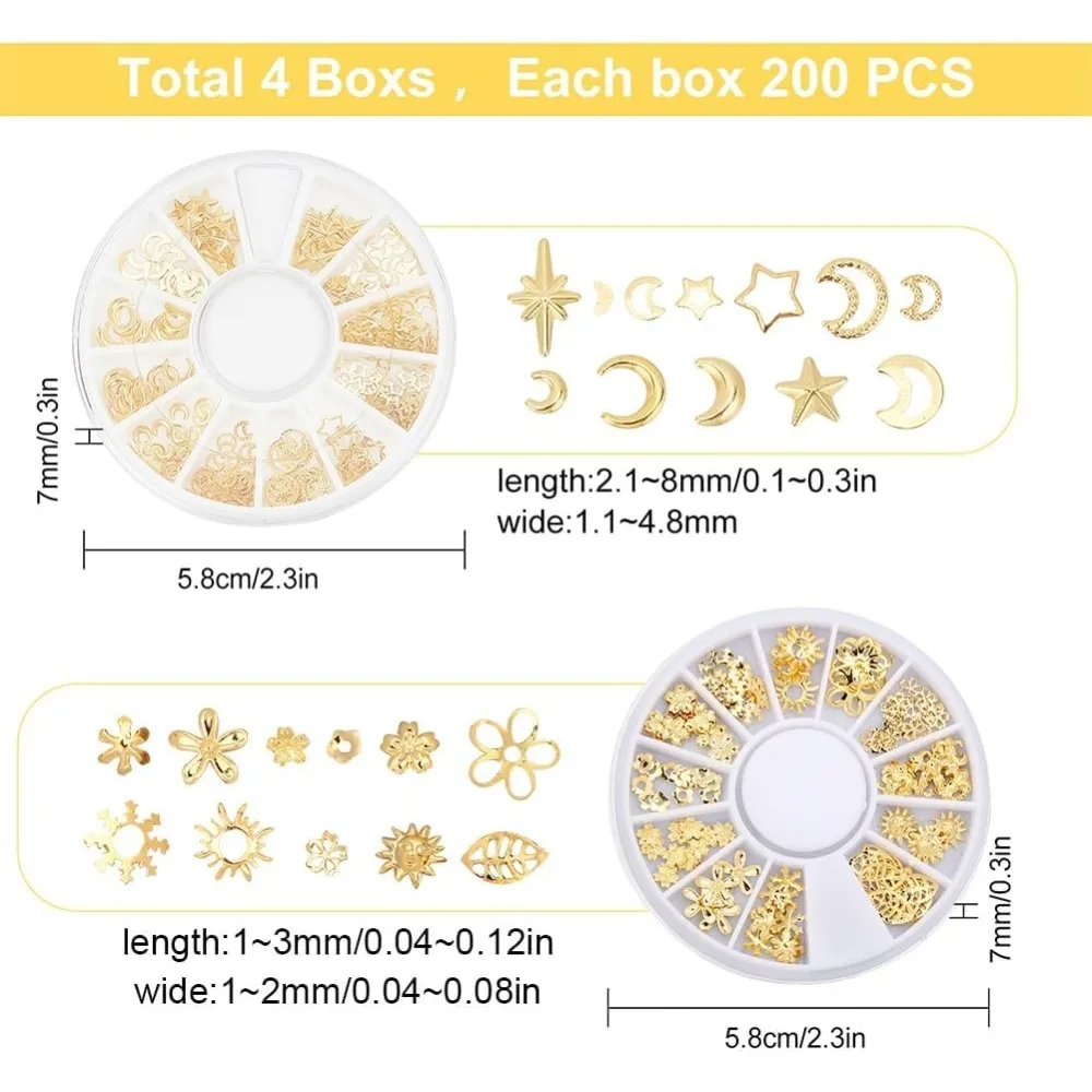 4 Boxes Star Moon Sun Snowflake Resin Filler Charms Brass Epoxy Resin Supplies Cosmos Themed Epoxy Resin Fillers making kit