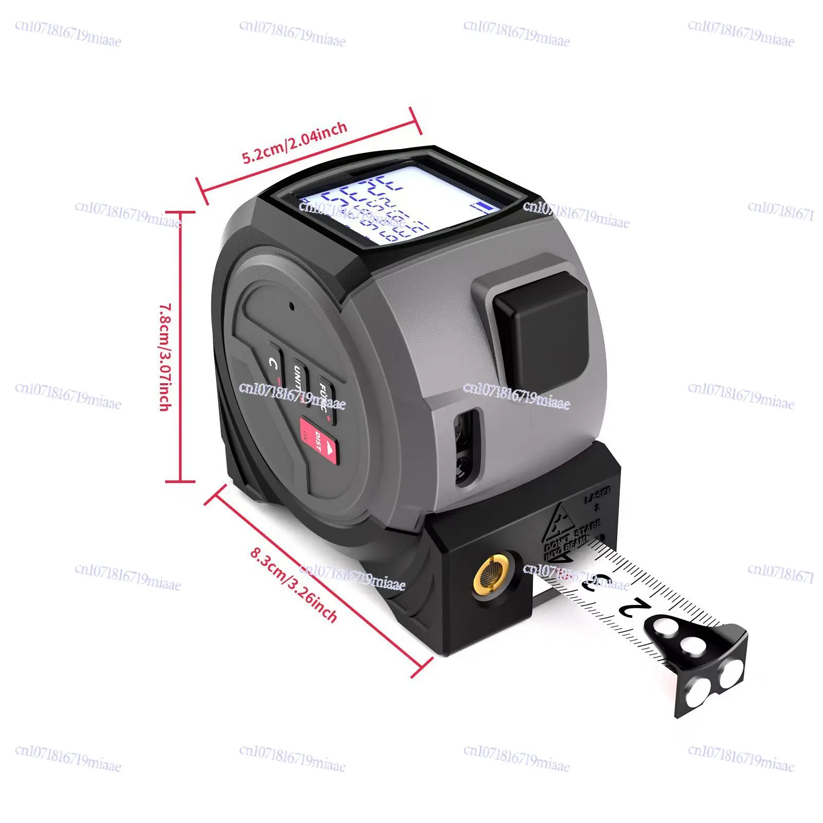 High-Precision Infrared Laser Ranging Electronic Ruler Cross Laser Horizontal Three-in-One Measurement Tool