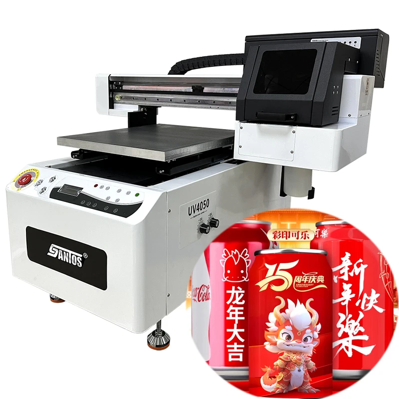 High quality Hosonsoftware 4050 UV flatbed printer dual XP600/TX800 print heads HD3200head high precision CMYKWW Varnish print