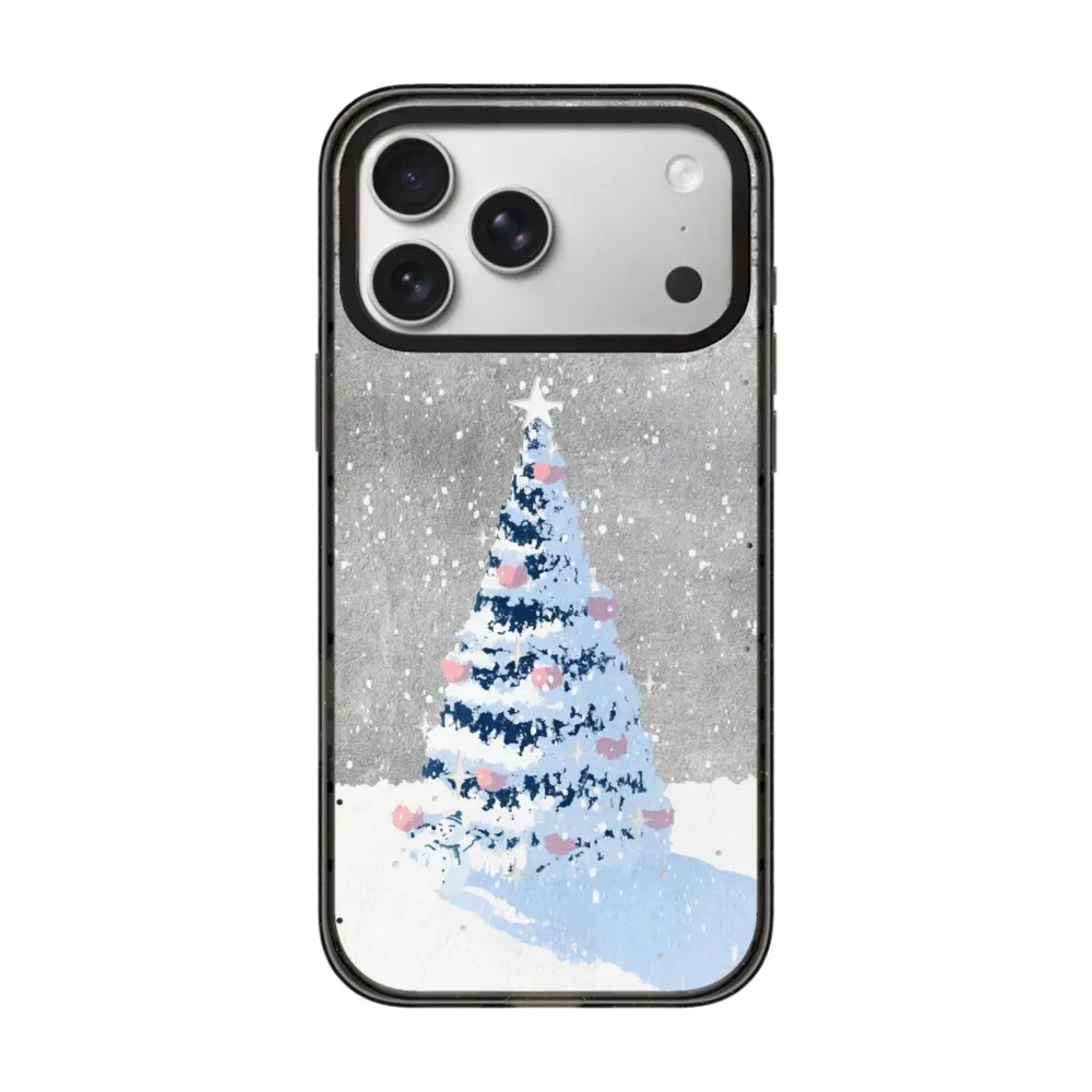 

Snowflake Christmas Tree Acrylic Black Border Magnetic Case: Compatible with IPhone 17 16 15 14 13 12 Pro Max 17 Air